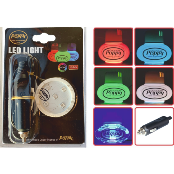 Poppy Grace Mate-Set: LED-Beleuchtung, Hut und 3M-Klebeband für Trucker